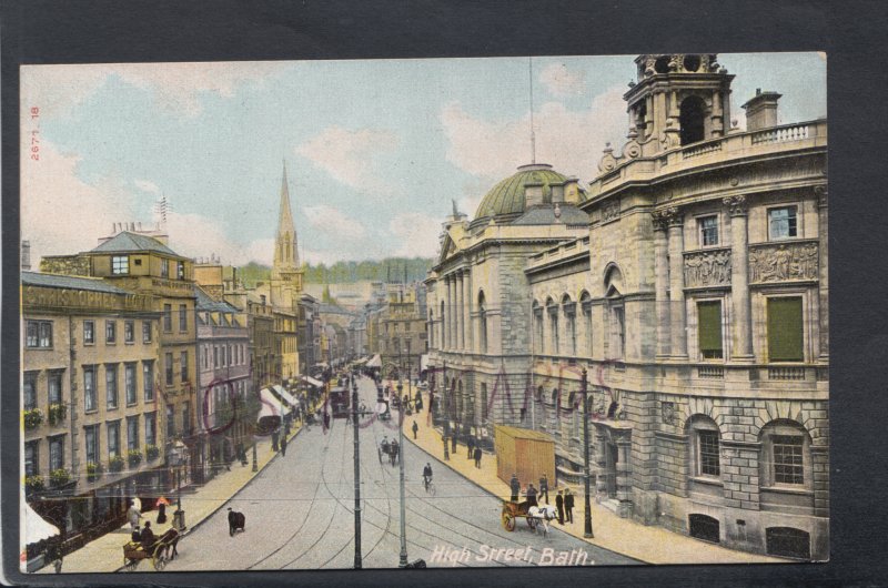 Somerset Postcard - High Street, Bath   HP341