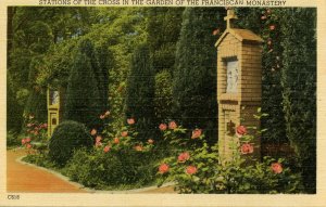 DC - Washington. Franciscan Monastery. Stations of the Cross in the garden