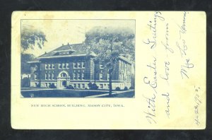 MASON CITY IOWA HIGH SCHOOL BUILDING VINTAGE POSTCARD MARSHALLTOWN IA ORMEN