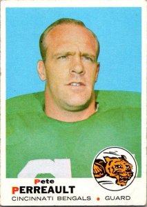 1969 Topps Football Card Pete Perreault Cincinnati Bengals sk5423