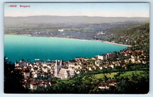 BREGENZ aerial view AUSTRIA Postcard