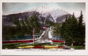 Banff Alberta Cascade Mountain & Alpine Gardens Unused Gowen RPPC Postcard H43