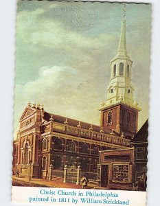 Postcard Christ Church in Philadelphia By W. Strickland, Philadelphia, PA