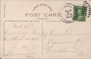 Jacksonville FL, Black Gentleman Holding Huge Grapefruit, 1911, Fruit, Postmark