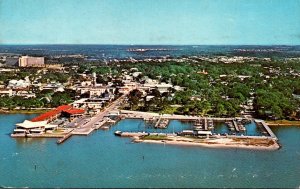 Florida Dunedin Aerial View Showing Downtown The Marina Jamaica Inn and Mease...