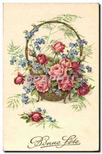 Old Postcard Fantasy Flowers