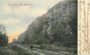Little Rock Arkansas Big Rock Harris Photo1907 Railroad Postcard 21-5930