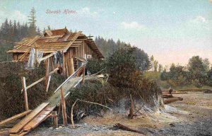 Native American Indian Siwash Home Washington 1910c postcard