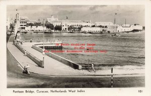 Netherlands West Indies, Curacao, RPPC, Pontoon Bridge, Photo No 101