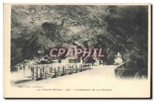 Old Postcard La Sainte Baume Cave Interior