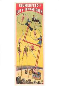 Blumenfeld's Aerial Acrobats Circus Modern Postcard