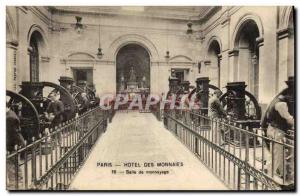 Postcard Ancient Coins Hotel Paris Mint coinage Room