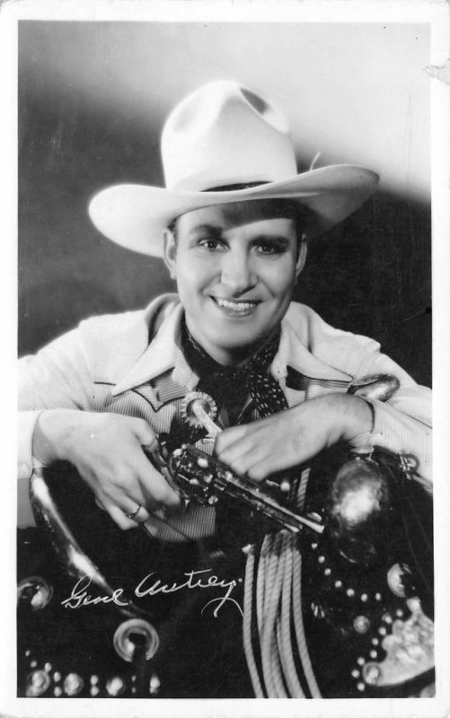 RPPC GENE AUTRY Famous Singing Cowboy Western Actor c1930s Vintage Postcard