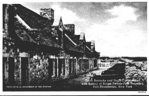 New York Fort Ticonderoga South Barracks & South Curtain Wall With Battery Of...