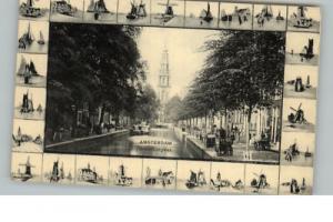 AMSTERDAM NETHERLANDS Dutch Border c1910 Postcard