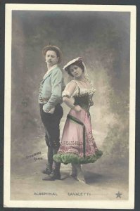 Ca 1910 RPPC Belgium Opera Singers Alberthal & Cavaletti In Pagliacci See Info