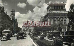 Postcard Modern Madrid Calle Alcala Vista parcial Alcala Street Part Garcia G...