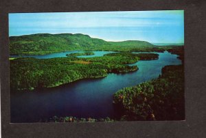 ME Aerial View Camden Maine Lake Megunticook Postcard