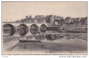 Vue Generale Du Chateau Et Du Pont Sur La Maine, Angers (Maine-et-Loire), Fra...