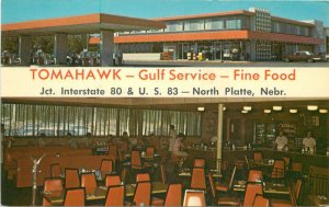 Nebraska North Platte The Tomahawk Gas Station 1960s Dunlap Postcard 22-10856