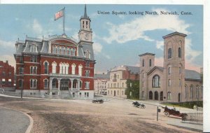 America Postcard - Union Square, Looking North, Norwich, Connecticut - Ref 5576A