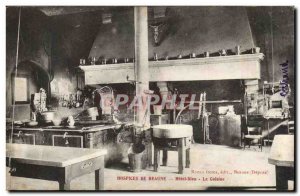 Hospices de Beaune Hotel Dieu Old Postcard kitchen