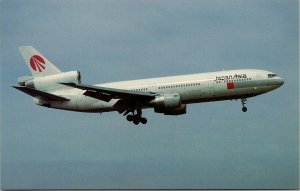 Vtg Japan Asia McDonnell Douglas DC-10-40 Airline Aircraft Postcard