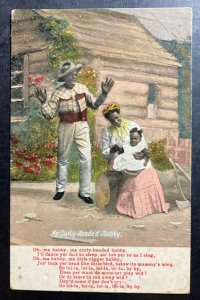 Mint Color Picture Postcard Black Americana Ma Curly Headed Babby