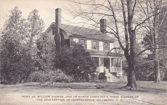 North Carolina Hillsborough Home Of William Hooper Albertype