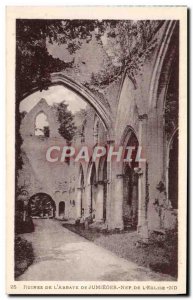 Old Postcard Ruins Of L & # 39Abbaye De Jumieges Nave of & # 39eglise