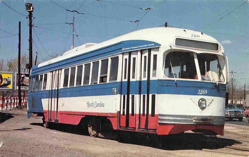 Septa 2269 Streetcar Tram Trolley Philadephia Pennsylvania postcard