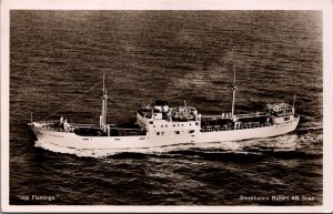 MS Flamingo Stockholms Rederi Ab Svea Ship Vintage RPPC 09.96