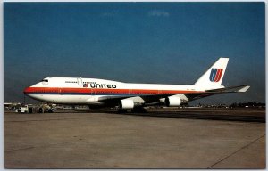 Airplane United Boeing 747-422 N171UA Spirit Seattle II 422 Model Postcard