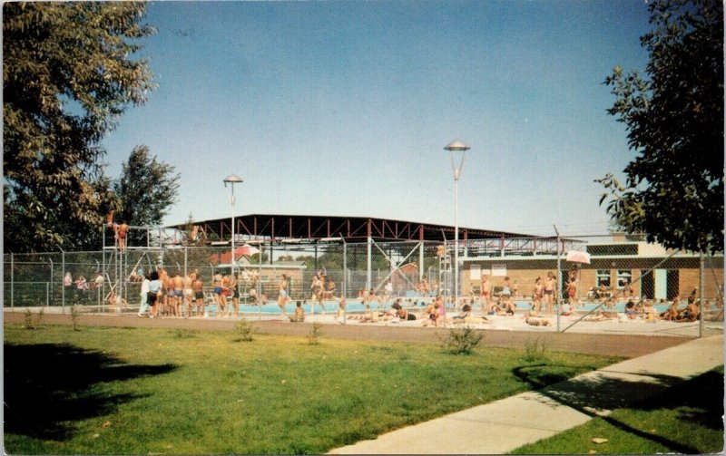 Medicine Hat Alberta The Hill Recreation Centre Swimming Pool AB Postcard H30