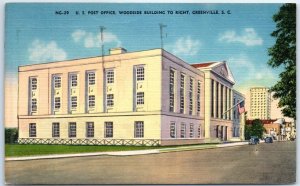 M-62562 U S Post Office Woodside Building To The Right Greenville South Carolina