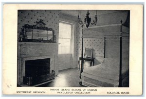 c1940 Southeast Bedroom Rhode Island Pendleton Collection Colonial RI Postcard