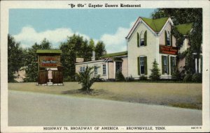 Brownsville Tennessee TN Highway 70 Ye Ole Taystee Tavern Vintage Postcard