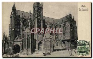 Old Postcard Metz Die Kathedrale La Cathedrale