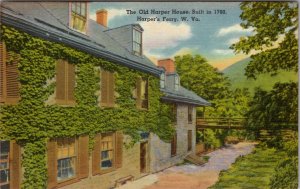 Harpers Ferry WV Old Harper House West Virginia Postcard Z29