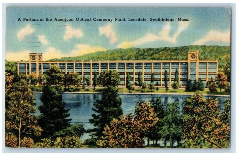 1941 Portion American Optical Company Plant Lensdale Southbridge MA Postcard