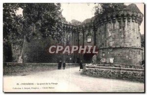 Old Postcard Fougeres deck of the Virgin