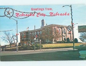 Pre-1980 HUGE COCA-COLA SIGN AT COURTHOUSE Nebraska City by Omaha NE AE9737