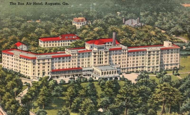 The Bon Air Hotel Aerial View Augusta Georgia Augusta News Co. Vintage Postcard