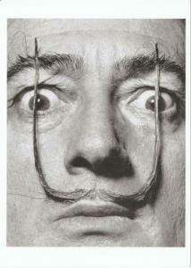 Salvador Dali and Mustache in 1954 by Philippe Halsman Modern Postcard #1