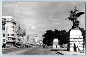 Chihuahua Mexico Postcard Avenue Juarez c1930's Unposted Vintage RPPC Photo