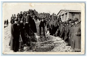 c1910's Ski And Tobbogan Slide Winter Camp Grant Illinois IL RPPC Photo Postcard