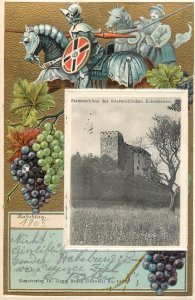 Habsburg castle Switzerland 1905 embossed postcard