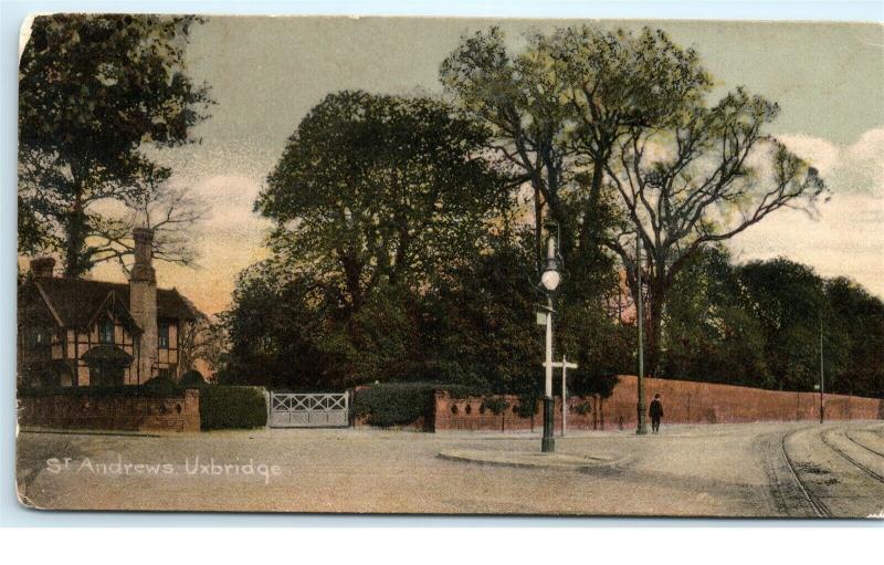 St. Andrews Uxbridge Middlesex London UK Vintage Postcard D95