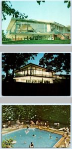 3 Postcards KENTUCKY DAM VILLAGE STATE PARK, KY ~ Day/Night VILLAGE INN Pool