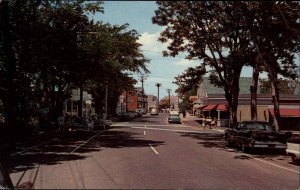 Chatham Massachusetts MA Cape Cod Classic Cars Street Scene Vintage Postcard